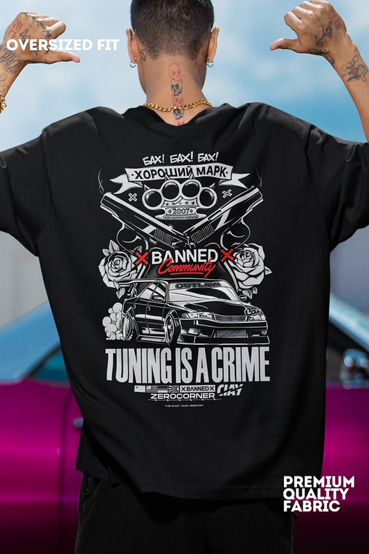 Banned Community Black Oversized T-Shirt